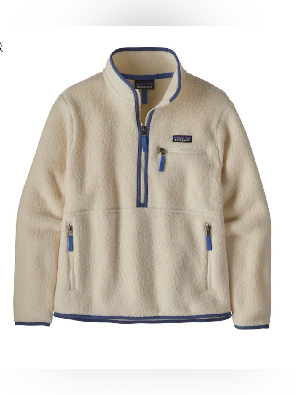 Patagonia womens retro pile fleece pullover marsupial size M